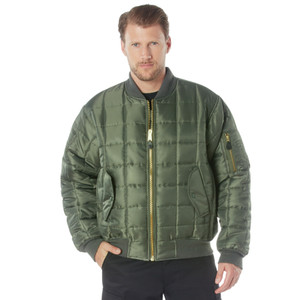 Rothco Quilted MA-1 Flight Jacket Sage Green Size L Rothco Quilted MA-1 Flight Jacket Sage Green Size L