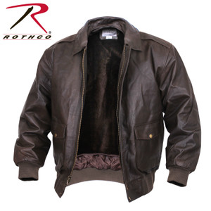 Rothco Classic A-2 Leather Flight Jacket Brown Size L Rothco Classic A-2 Leather Flight Jacket Brown Size L