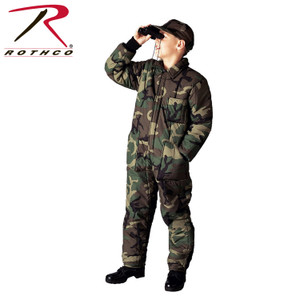 Rothco Kids Insulated Coverall Woodland Camo Size XL Rothco Kids Insulated Coverall Woodland Camo Size XL
