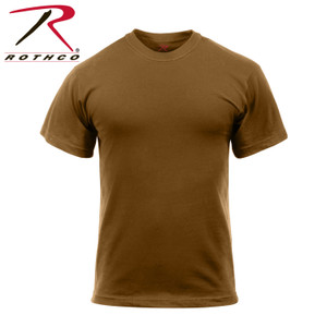Rothco Solid Color Cotton / Polyester Blend T-Shirt Brown Size 3XL Rothco Solid Color Cotton / Polyester Blend T-Shirt Brown Size 3XL