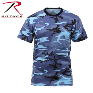 Rothco Color Camo T-Shirts Sky Blue Camo Size XL Rothco Color Camo T-Shirts Sky Blue Camo Size XL