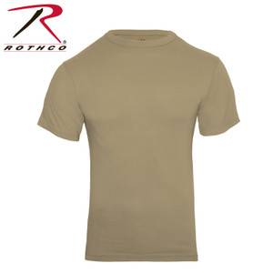 Rothco Solid Color Cotton / Polyester Blend T-Shirt Khaki Size 2XL Rothco Solid Color Cotton / Polyester Blend T-Shirt Khaki Size 2XL