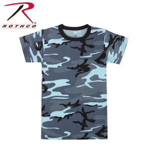 Rothco Kids Camo T-Shirts Sky Blue Camo Size L Rothco Kids Camo T-Shirts Sky Blue Camo Size L