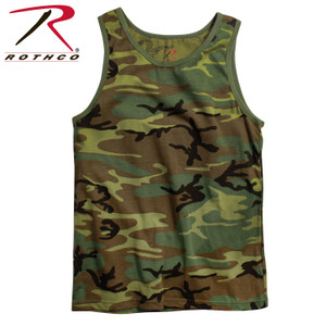 Rothco Camo Tank Top Woodland Camo Size 2XL Rothco Camo Tank Top Woodland Camo Size 2XL