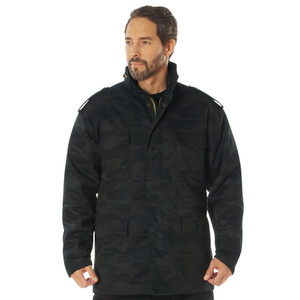 Rothco Midnight Camo M-65 Field Jacket Midnight Black Camo Size M Rothco Midnight Camo M-65 Field Jacket Midnight Black Camo Size M