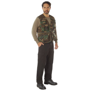 Rothco Uncle Milty Travel Vest Woodland Camo Size 2XL Rothco Uncle Milty Travel Vest Woodland Camo Size 2XL