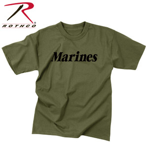 Rothco Kids Marines Physical Training T-Shirt Olive Drab Size L Rothco Kids Marines Physical Training T-Shirt Olive Drab Size L