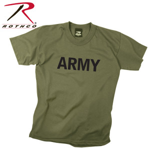 Rothco Kids Army Physical Training T-Shirt Olive Drab Size L Rothco Kids Army Physical Training T-Shirt Olive Drab Size L