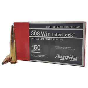 AGUILA 8090AG 308WIN INTERLCK 150GR 20/10 AGUILA 8090AG 308WIN INTERLCK 150GR 20/10
