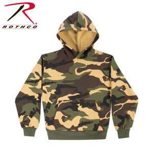 Rothco Kid's Camo Pullover Hooded Sweatshirt Size L Rothco Kid's Camo Pullover Hooded Sweatshirt Size L