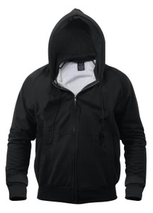Rothco Thermal Lined Hooded Sweatshirt Black Size 4XL Rothco Thermal Lined Hooded Sweatshirt Black Size 4XL
