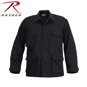 Rothco Rip-Stop SWAT Cloth BDU Shirt (65% Poly / 35% Cotton) Black Size S Rothco Rip-Stop SWAT Cloth BDU Shirt (65% Poly / 35% Cotton) Black Size S