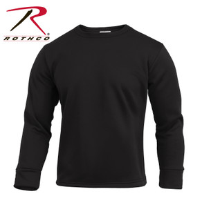 Rothco ECWCS Poly Crew Neck Top Black Size S Rothco ECWCS Poly Crew Neck Top Black Size S