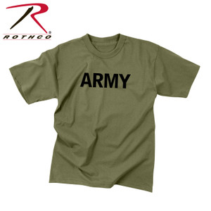 Rothco Olive Drab Army Physical Training T-Shirt Size L Rothco Olive Drab Army Physical Training T-Shirt Size L