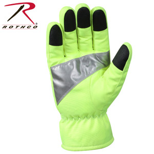 Rothco Safety Green Gloves With Reflective Tape Neon Green Size L Rothco Safety Green Gloves With Reflective Tape Neon Green Size L