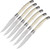 6 pc Steak Knife Set White