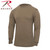 Rothco Long Sleeve Solid T-Shirt Brown Size XL