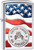 American Stamp on Flag American Stamp on Flag