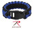 Rothco Deluxe Thin Blue Line Paracord Bracelet  Black / Royal Blue Rothco Deluxe Thin Blue Line Paracord Bracelet  Black / Royal Blue