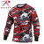 Rothco Long Sleeve Color Camo T-Shirt Red Camo Size XL
