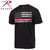 Rothco Thin Red Line Flag T-Shirt Black Size S