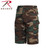 Rothco Long Length Camo BDU Shorts Woodland Camo Size L