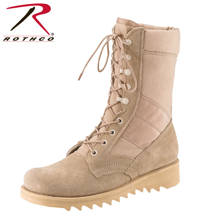 Rothco G.I. Type Ripple Sole Desert Tan Jungle Boots - 10 Inch 13