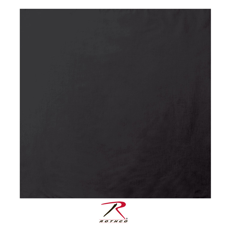Rothco Solid Color Bandana Black Size 22 x 22 Inches Rothco Solid Color Bandana Black Size 22 x 22 Inches