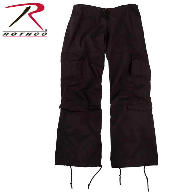 Rothco Womens Vintage Paratrooper Fatigue Pants Black Size XXS