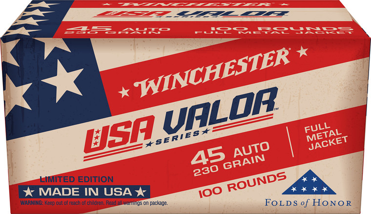 WIN USAV45A   45 USA TRGT 230 FMJ  VALOR     100/5