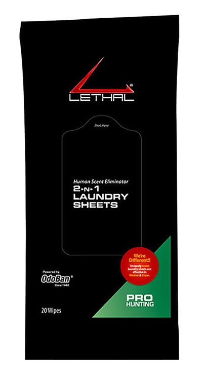 LETHAL 9685D6720W    2-N-1 LAUNDRY SHEETS 20PK