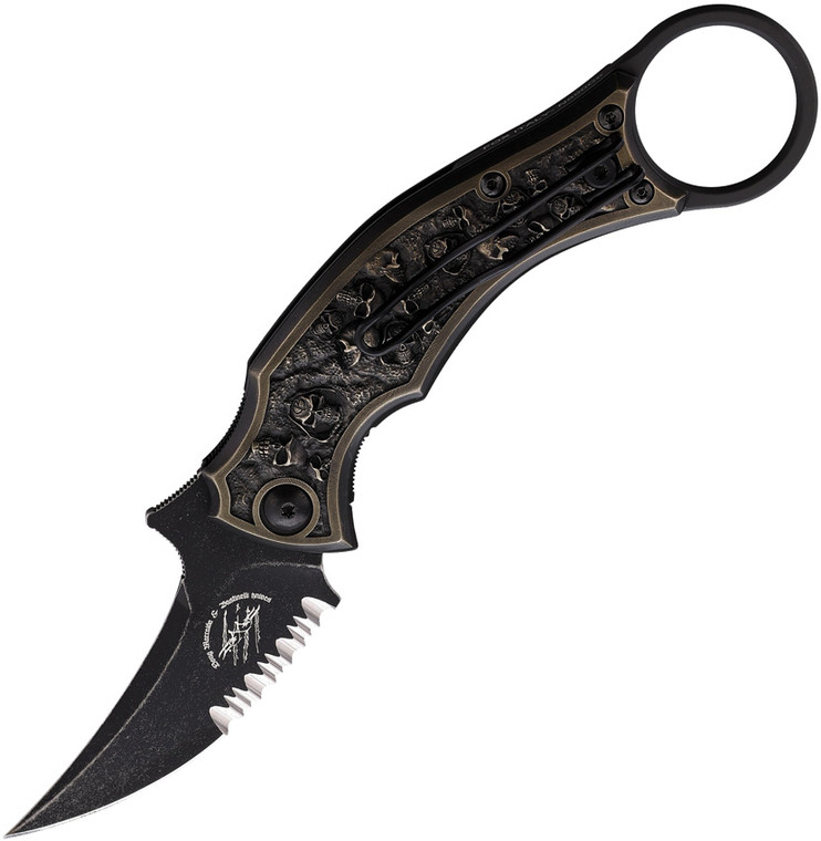 Mako Linerlock Serrated Bronze