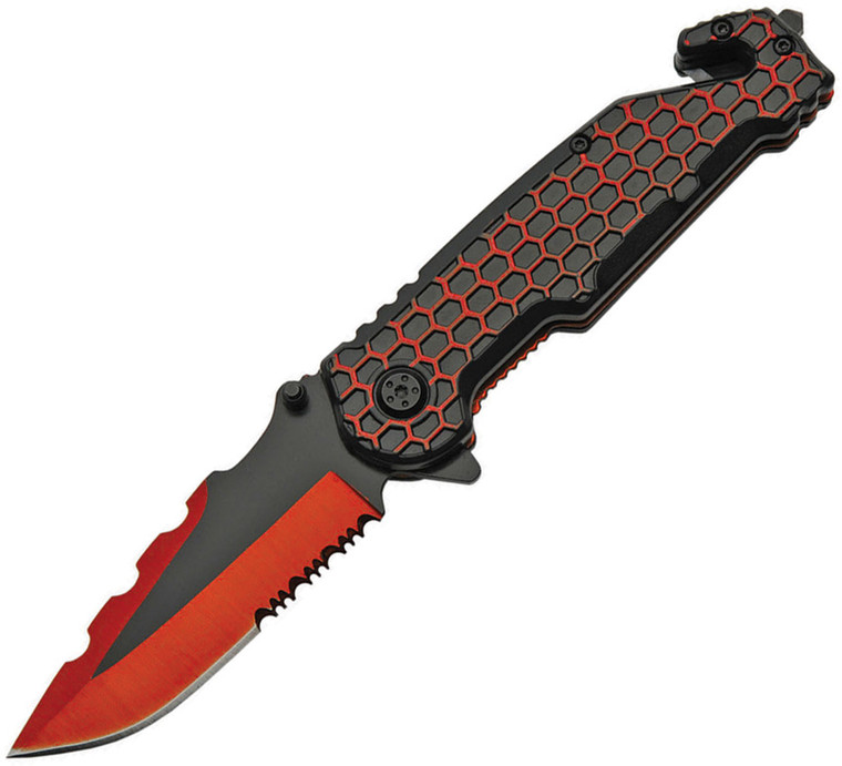 Honeycomb Linerlock Red