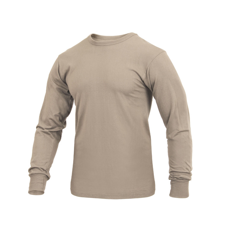 Rothco Moisture Wicking Long Sleeve T-Shirt  Desert Sand Size M