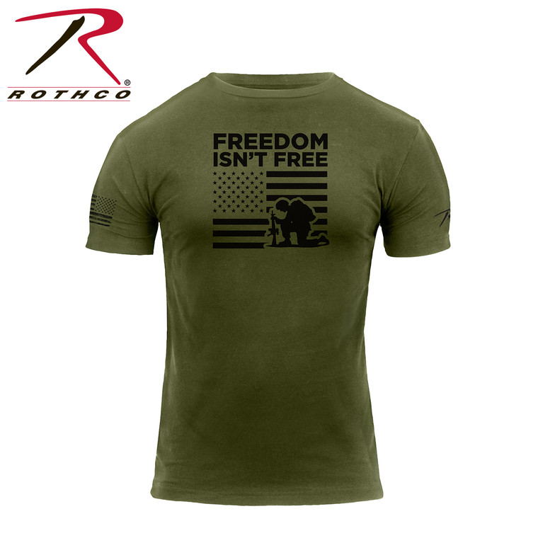 Rothco "Freedom Isn't Free" T-Shirt  Olive Drab Size M