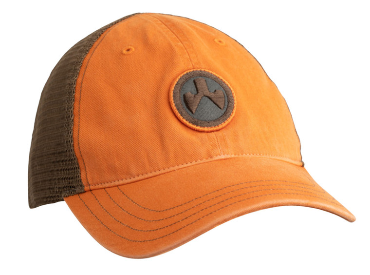 MAGPUL MAG1105-812 WASHED TRUCKER HAT  ORANGE/BRN