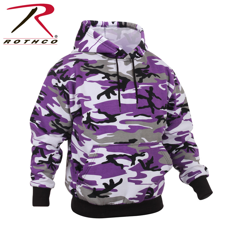 Rothco Camo Pullover Hooded Sweatshirt Ultra Violet Camo Size XL