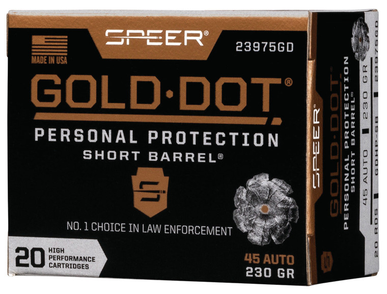 SPEER 23975GD GOLD DOT 45A    230 HP SB      20/10
