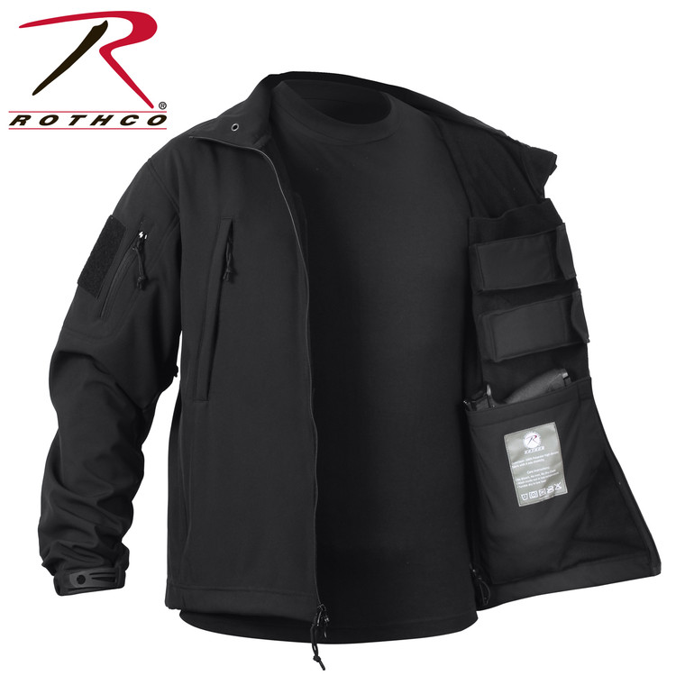 Rothco Concealed Carry Soft Shell Jacket Black Size 3XL