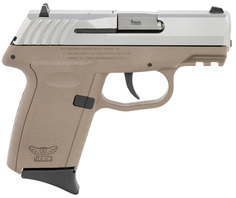 SCCY CPX-2TTDEG3 9MM TT SLIDE DRK GRIP     NS 10R