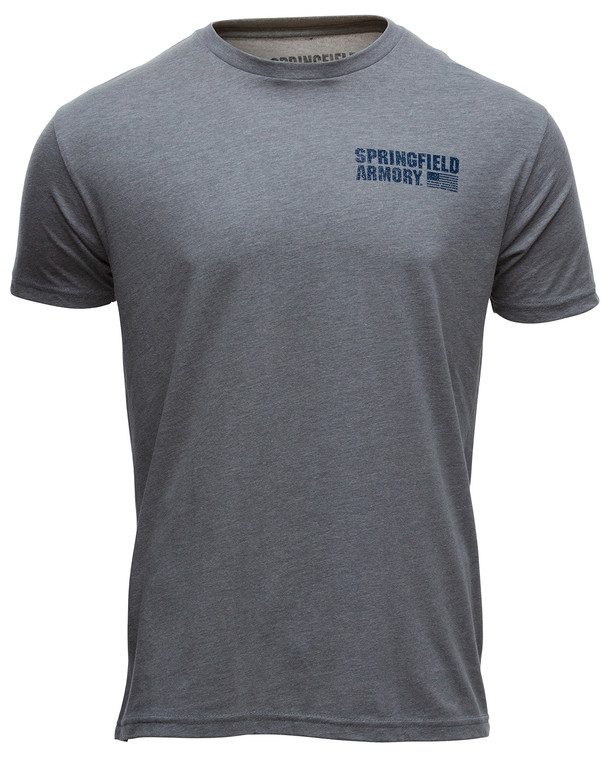 SPG GEP7125S  MENS SA AM FLAG  TSHIRT GRAY    SM