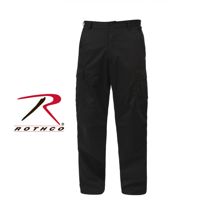 Rothco Tactical BDU Cargo Pants Black Size 4XL (51"-55" Waist)