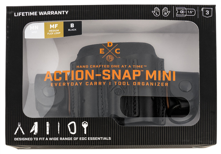 1791 MN-AS-MF-BLK-A  EDC MINI ACTN SNAP  MED BLK