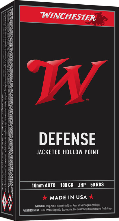 WIN USA10JHP   10MM USA PRSNL PROT JHP 147GR 50/10