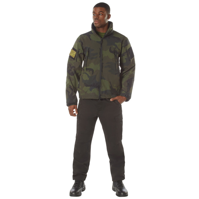 Rothco Midnight Camo Special Ops Soft Shell Jackets Midnight Woodland Camo Size 3XL
