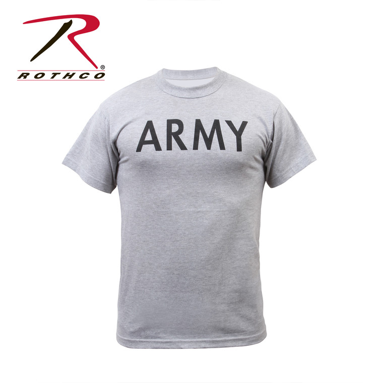Rothco Grey Army Physical Training T-Shirt Size L
