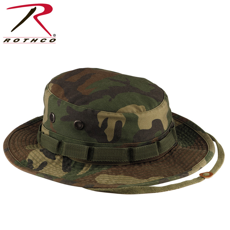 Rothco Vintage Boonie Hat Woodland Camo Size 6 3/4