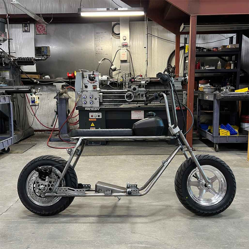 Rascal GT Cruiser with 110/80-10 Street Tires and Cruiser Seat