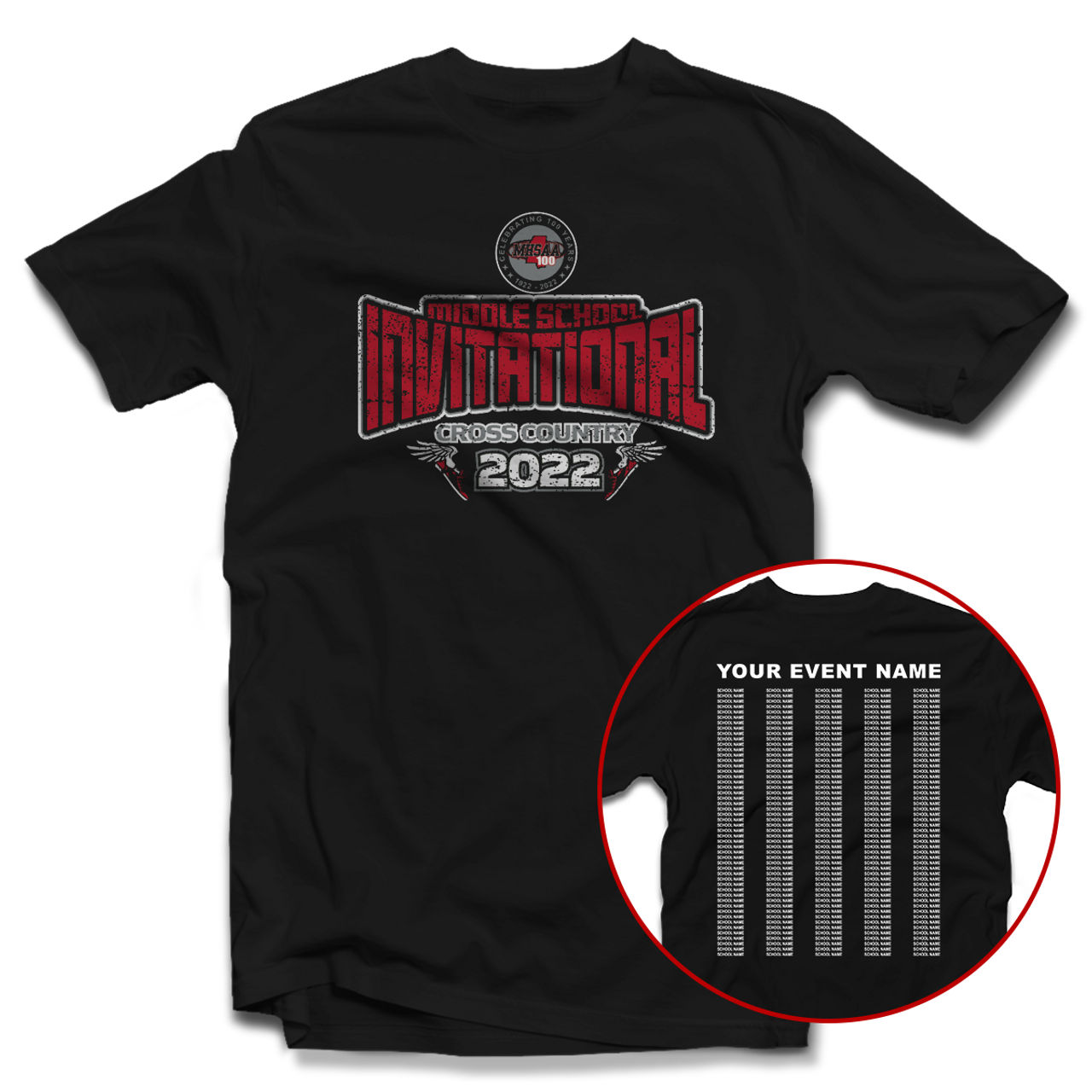 2022 MHSAA Middle School Cross Country Invitational T-Shirt 2022 MHSAA Middle School Cross Country Invitational T-Shirt