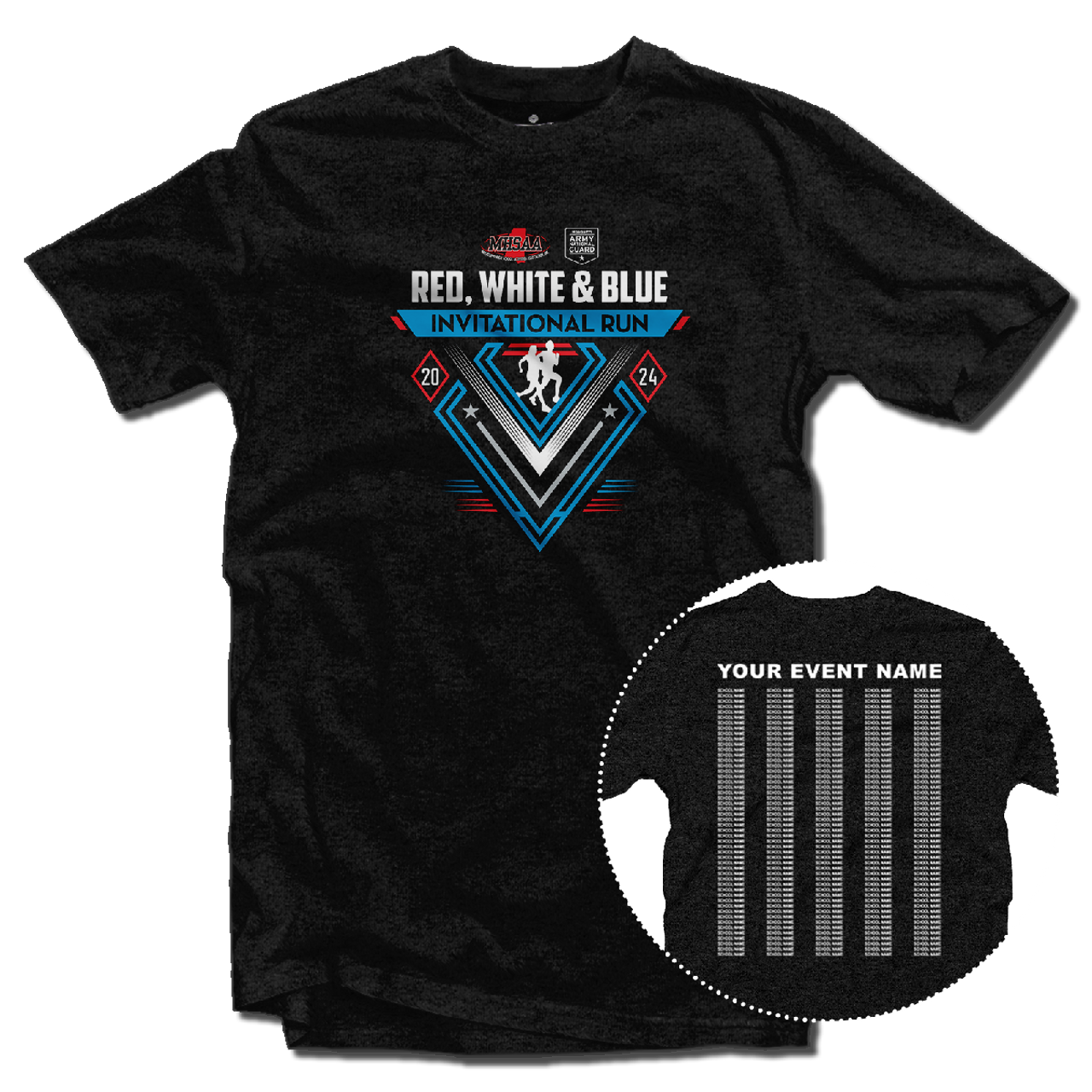 2024 MHSAA Red-White-Blue Cross Country Run T-Shirt